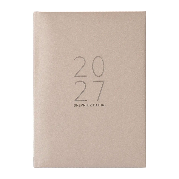 Dnevnik Sparkle B5 2027, z datumi, roza