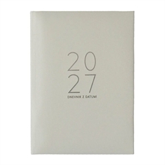 Dnevnik Sparkle B5 2027, z datumi, srebrn